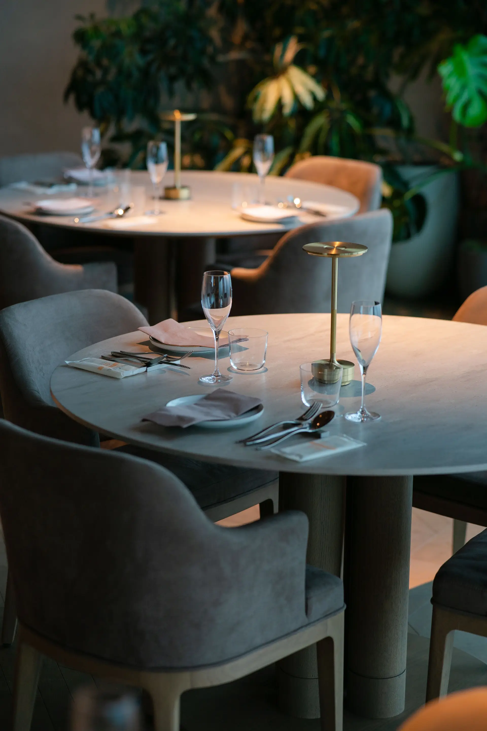 Fine dining restaurant interior