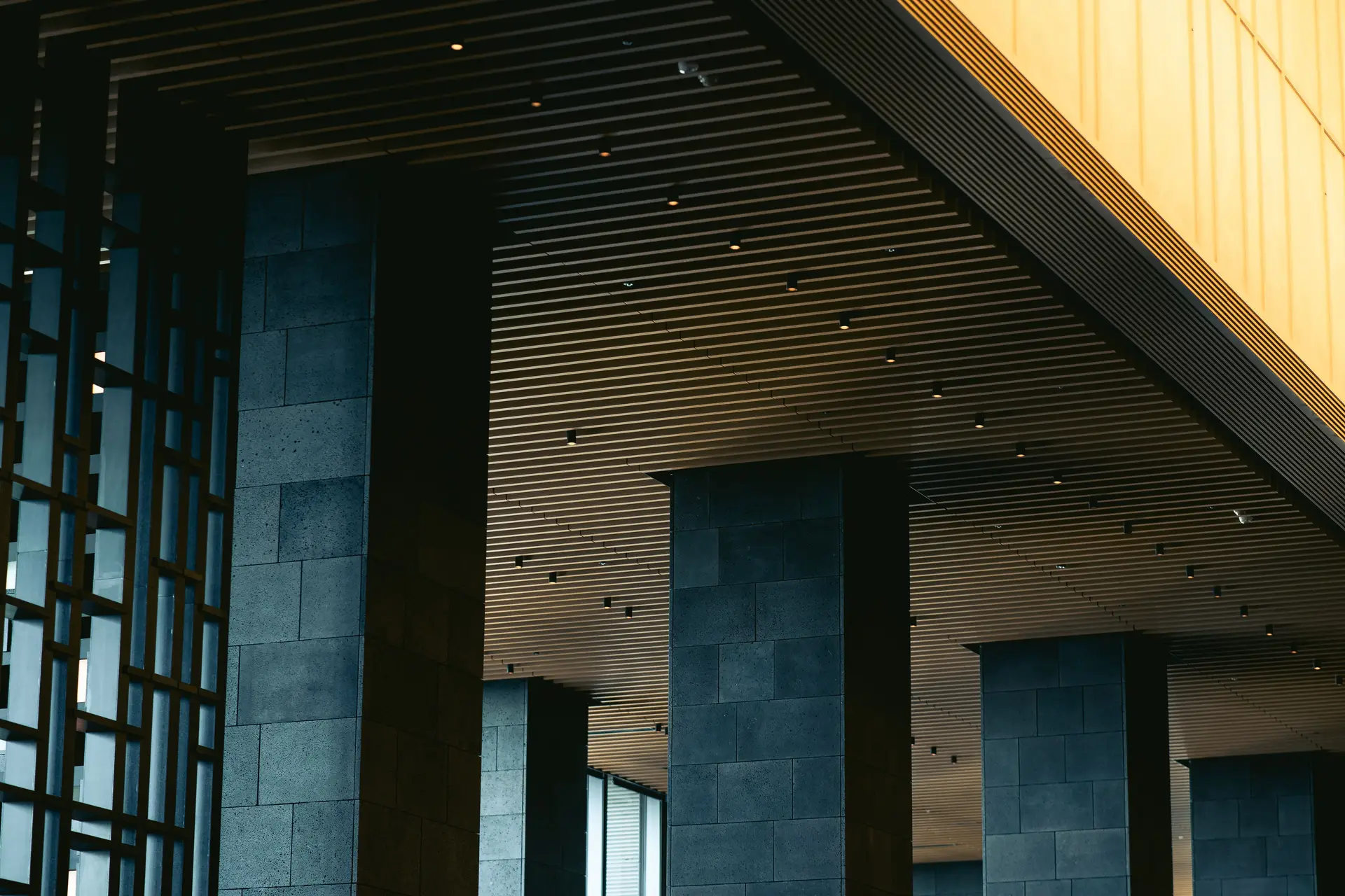 Elegant hotel lobby interior