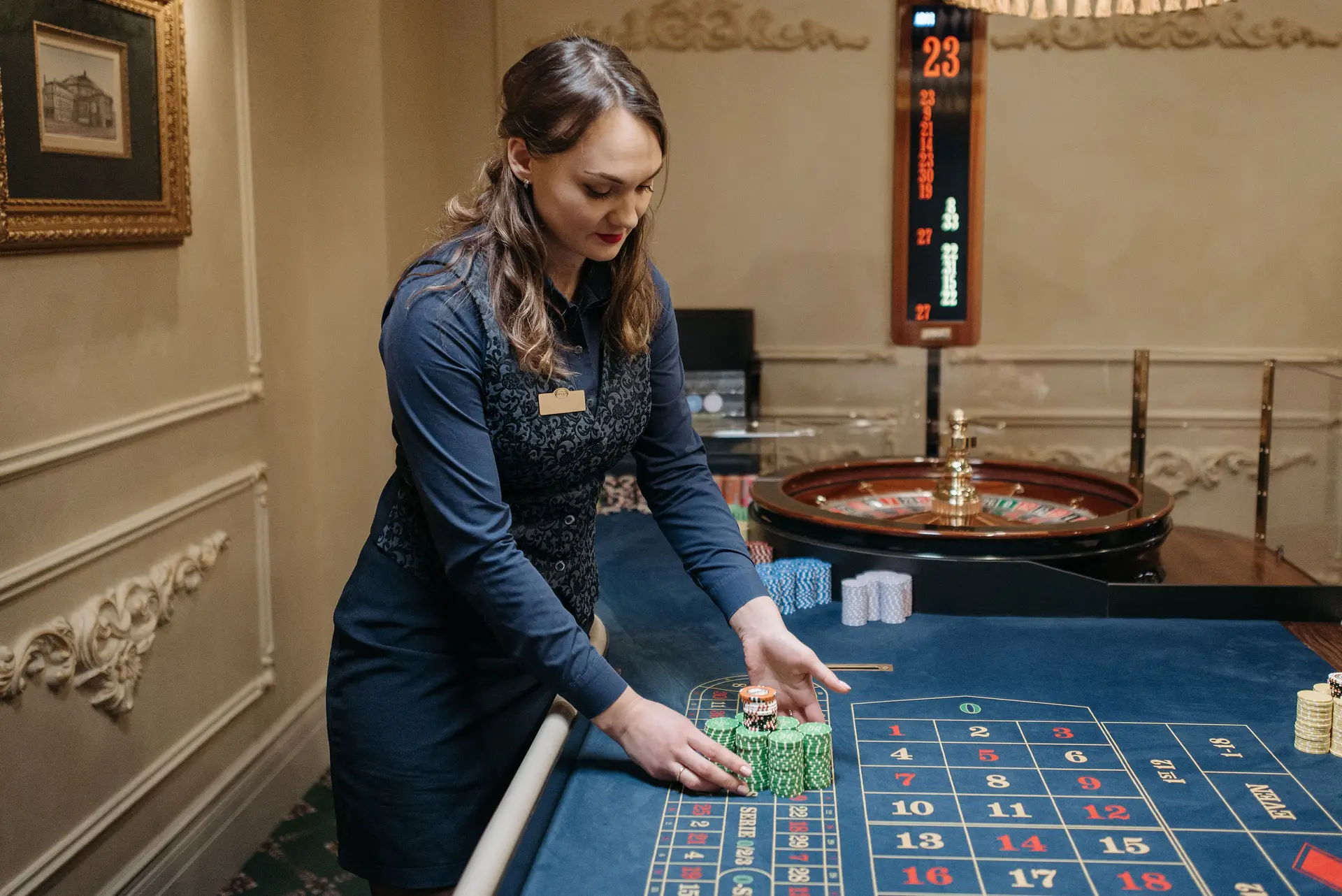 Baccarat table